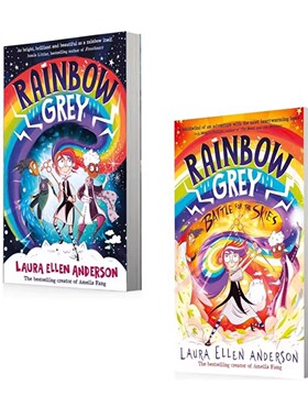 英文原版 Rainbow Grey 彩虹灰系列2册合售 风暴之眼/天空之战 青少年奇幻章节小说 Laura Ellen Anderson