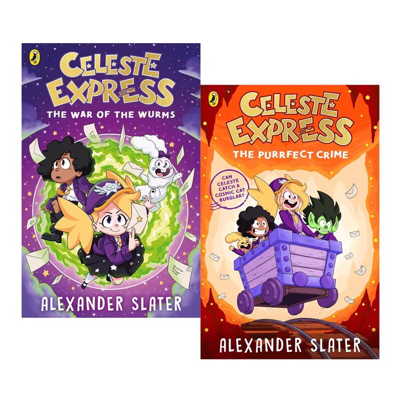 预售 英文原版 Celeste Express 塞莱斯特快递 蠕虫之战/ 猫盗谜案 儿童奇幻插画章节书