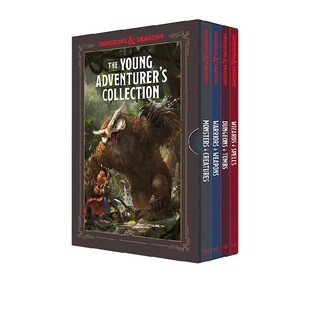 预售 龙与地下城 年轻冒险家4册合集 英文原版 Dungeons and Dragons The Young Adventurer's Collection怪物生物 战士武器