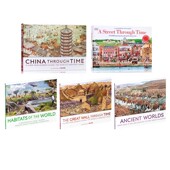 科学人文历史图解科普百科 Incredible Through 大剖面 Time穿越时空百科 Sections不可思议 英文原版 Cross 青少年生理科普