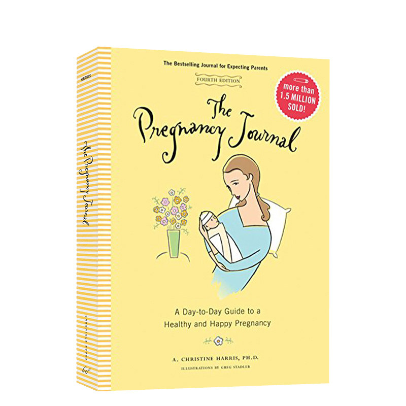 英文原版 孤品清仓 Pregnancy Journal  健康快乐怀孕的日常指南 孕期日记  精装螺旋装订