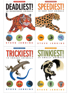 英文原版 Steve Jenkins 史蒂夫·詹金斯 Extreme Animals 系列 4册合售 极端动物知识类读物