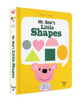英文原版 Mr.bear's litte Shapes 儿童启蒙认知绘本 形状认知 单词学习 Twirl法国艺术品牌