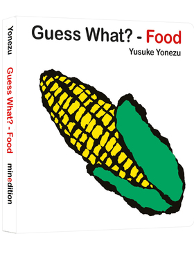 预售 英文原版 Guess What-Food? 猜猜看 幼儿想象力绘本 Yusuke Yonezu 创意大师洞洞翻翻启蒙纸板书 聪明宝宝玩出来 Minedition
