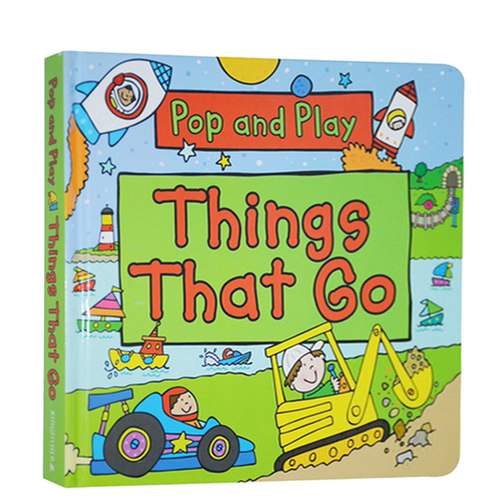 英文原版 儿童绘本 Pop and Play  Things That Go 一起玩一起学 STEM科普立体书 边玩边学 亲子互动 儿童启蒙学习英文版