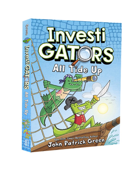 英文原版 InvestiGators: All Tide Up 第7本 鳄鱼侦查员7 精装全彩漫画书绘本 故事图画本 中小学英语课外阅读