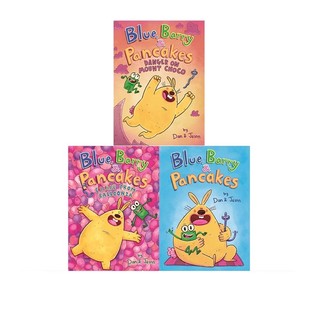 英文原版 Blue,Barry & Pancakes 3册精装 儿童友谊全彩漫画 青少年课外阅读故事书