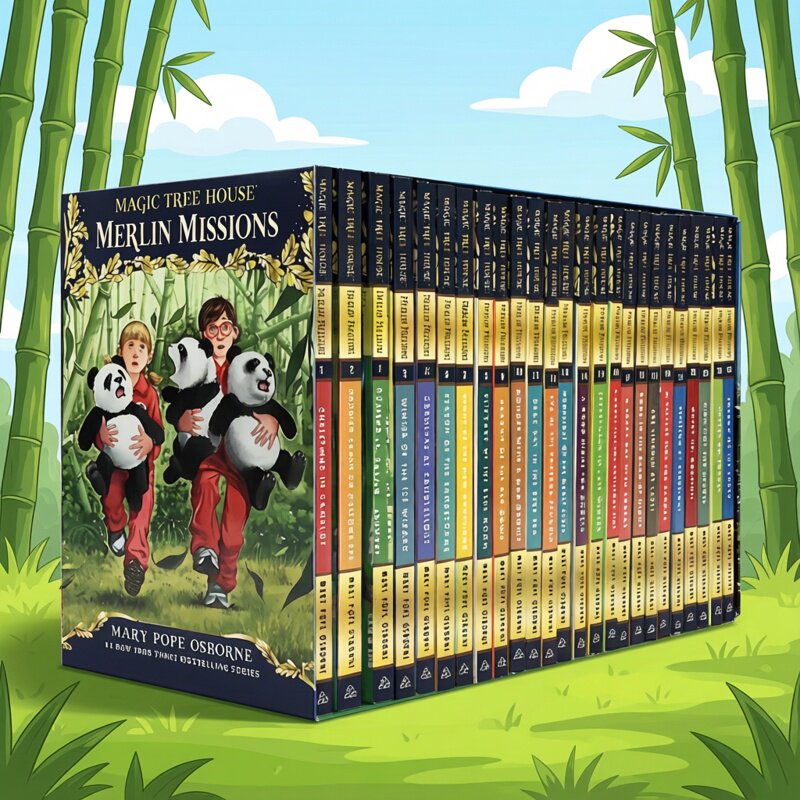 英文原版 神奇树屋第二季 Merlin Missions 梅林的任务The Magic Tree House 1-25册 原29-53 儿童课外读物桥梁章节书 赠音频