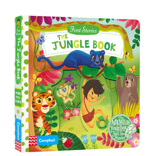 First Stories BUSY系列 童话篇 纸板书 The Jungle Book 奇幻森林 机关操作书 英文原版绘本 亲子互动故事 英语启蒙认知