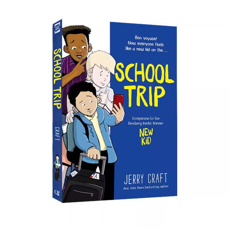 英文原版 School Trip 学校旅行 New Kid 新生系列漫画小说 青少年英语课外阅读读物 儿童英语阅读桥梁章节漫画读物