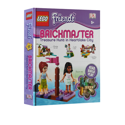 英文原版 LEGO Friends Brickmaster 乐高好朋友之心湖市大寻宝 手工DIY玩具操作书 附砖块配件