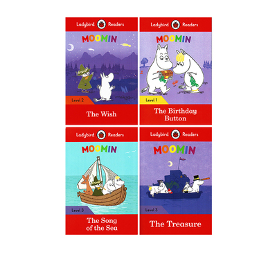 英文原版 Ladybird Readers Moomin 姆明小瓢虫分级读物系列4册 儿童英语绘本故事书