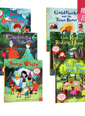 Fairy Tales 经典童话故事6册 杰克与豆茎/三只小猪/小红帽 儿童英语启蒙图画绘本 Nosy Crow Stories Aloud赠官方音频 英文原版
