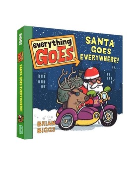 英文原版 Everything Goes: Santa Goes Everywhere!圣诞老人无处不在！纸板书 圣诞节 儿童启蒙绘本