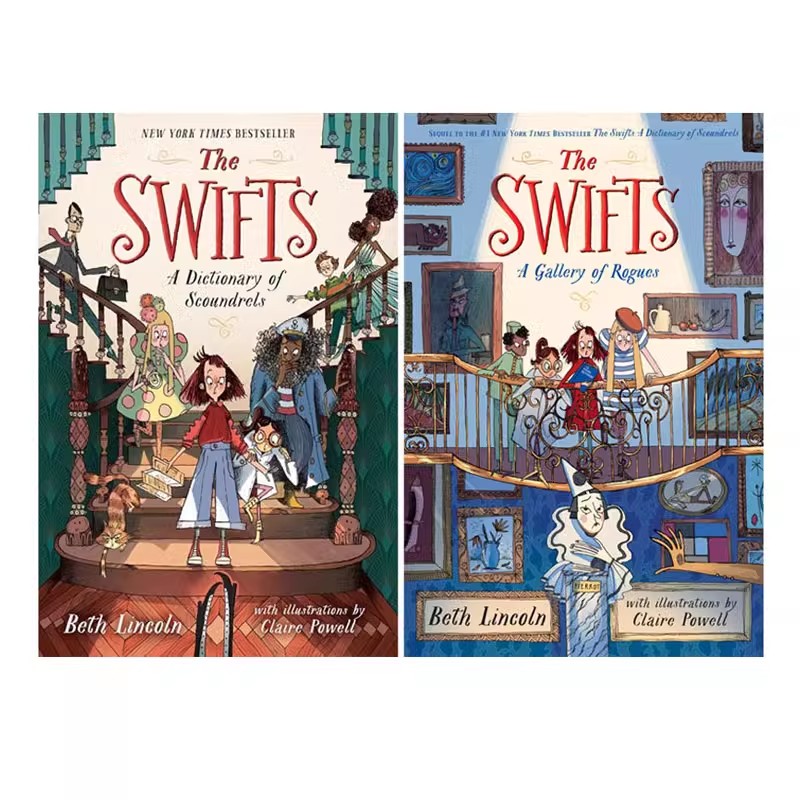 预售 英文原版 The Swifts 斯威夫特一家 2册 A Gallery of Rogues/A Dictionary of Scoundrels 无赖画廊 恶棍词典 Beth Lincoln