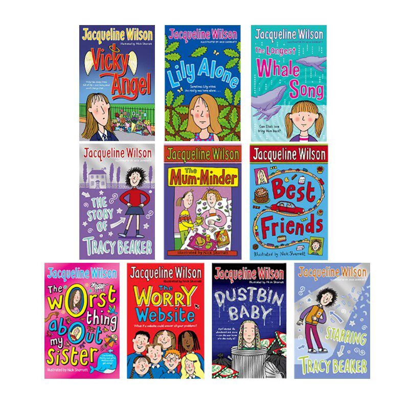 麻辣女生基地 英文原版 Jacqueline Wilson 10册合售 英国儿童文学女王作品 大明星崔西 我们班的心事 中小学英语课外阅读小说