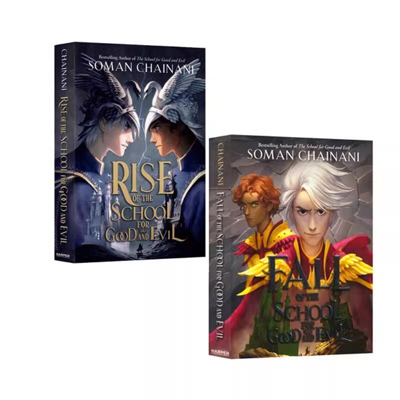 英文原版 the School for Good and Evil 善恶魔法学园前传 2册合售 魔法学院的崛起和衰落 青少年课外阅读章节小说