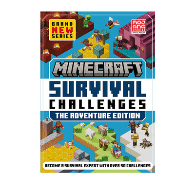 预售 英文原版 MC我的世界 Minecraft Survival Challenges 精装 官方指南 30个新的生存挑战  Mojang AB
