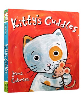 英文原版 Kitty'S Cuddles 纸板书 韵文儿歌童谣 幼儿早教绘本图画书 Jane Cabrera  凯蒂的拥抱