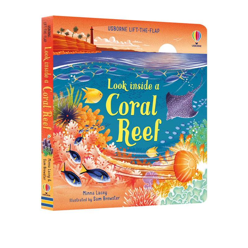 预售 英文原版绘本 Usborne Look inside a Coral Reef 偷偷看里面系列 低幼科普翻翻书认知启蒙 纸板书 尤斯伯恩 22年新品,书籍/杂志/报纸,儿童读物原版书,淘宝优惠券,粉丝福利购,淘宝优惠卷