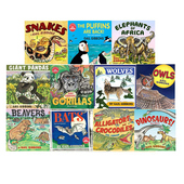 盖尔吉本斯少儿百科 野生动物 11册 英文原版 Snakes Gibbons Beavers Wolves儿童科普知识绘本 Gail