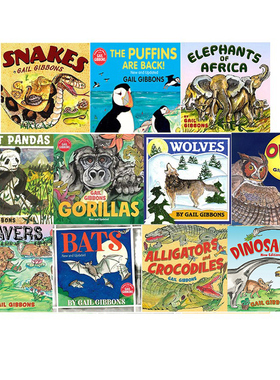 英文原版 Gail Gibbons 盖尔吉本斯少儿百科 野生动物 11册 Beavers/Snakes/Wolves儿童科普知识绘本