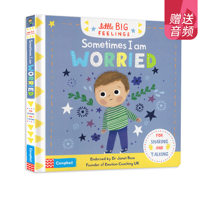 英文原版绘本 Sometimes I Am Worried 有时我很担心 机关操作纸板书幼儿情绪控制管理亲子互动图画 Little Big Feelings系列
