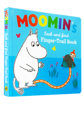 英文原版 Moomin’s Seek and Find Finger trail Book 姆明 芬兰著名童话 纸板书 手指触摸书 亲子互动 Tove Jansson