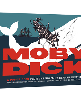 英文原版 白鲸 精装立体书 Moby Dick A Pop-Up Book from the Novel 3D设计艺术书 Herman Melville 赫尔曼·梅尔维尔诞辰200周年