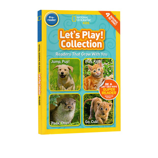 STEM 4个动物宝宝故事 Collection Play 美国国家地理儿童百科分级读物 National Geographic Kids 英文原版 Readers 入门级 Let