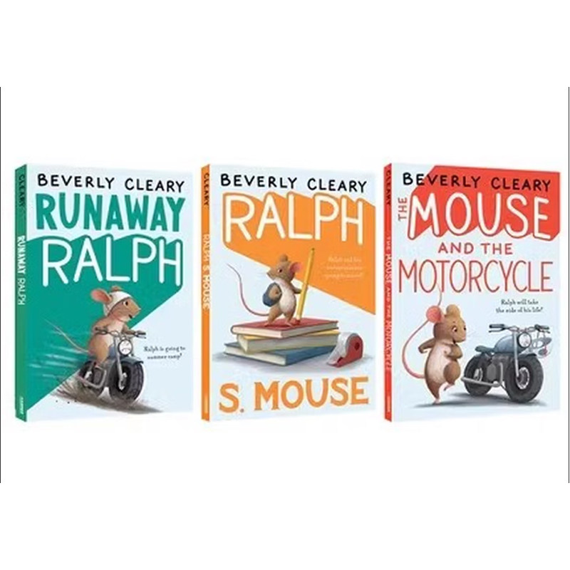 英文原版 Ralph Mouse Collection 老鼠拉尔夫 3册套装 纽伯瑞奖获奖 雷梦拉同作者Beverly Cleary 少儿英文课外阅读章节小说