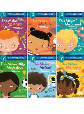 英文原版 This Makes Me Happy/Scared/Sad 6册 学会处理情绪 儿童分级读物 心理健康情感认知 绘本图画书