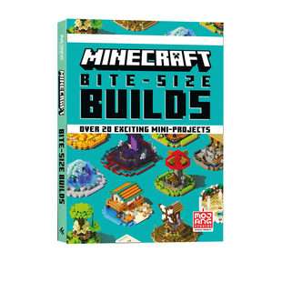 Bite 创造力想象力 创造指南 20个迷你建筑 英文原版 Minecraft 官方指南 Builds Size 版 预售 我 精装 世界