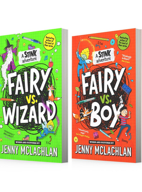 预售 A Stink Adventure Fairy vs Boy 2册 仙女臭臭系列 英语桥梁书 日记体桥梁书 爆笑故事 奇幻冒险 儿童课外读物