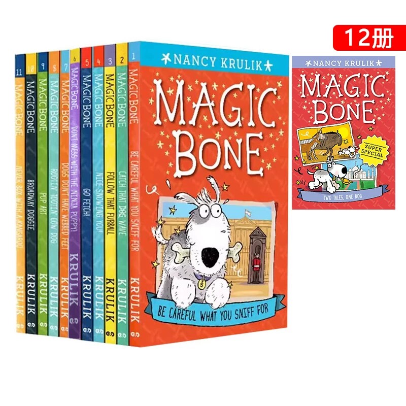 预售 英文原版 Magic Bone 神奇的骨头 12册 儿童章节小说书 儿童读物 小学中学英语阅读提升