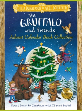 咕噜牛圣诞倒数日历 24册节日礼品故事书 英文原版 The Gruffalo and Friends Advent Calendar Book Collection 节庆绘本