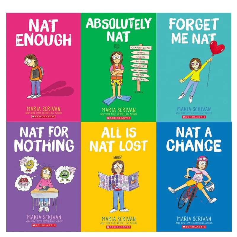 预售 英文原版 Nat Enough 不够自信的娜塔莉 6册合售 全彩漫画 青少年课外读物 纽约时报畅销书 9-12岁