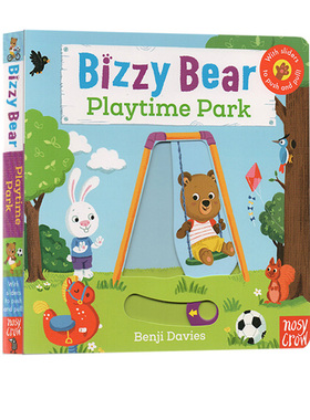 英文原版 Playtime Park 纸板活动机关操作书 Bizzy Bear系列 边玩边学 儿童英语启蒙认知绘本 可搭sing along