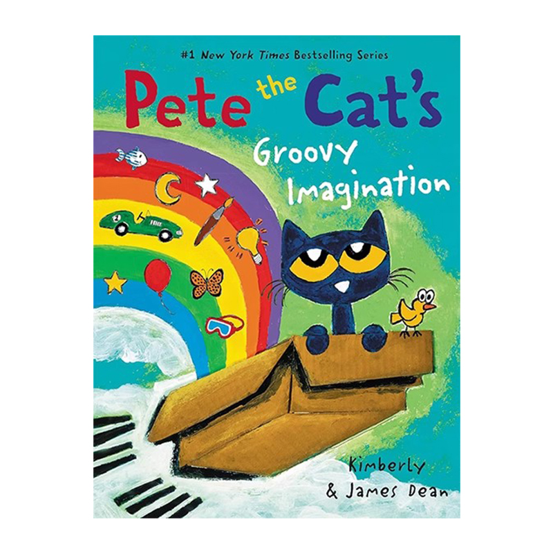 英文原版 Pete the Cat's Groovy Imagination 皮特猫的奇幻想象力 精装绘本 儿童启蒙图画故事书