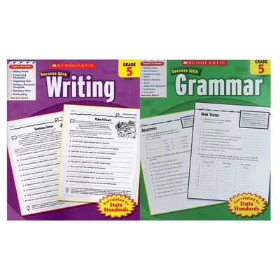 学乐成功系列 Scholastic Success Grade 5 五年级 2套装 Writing/Grammar  语法/写作练习册