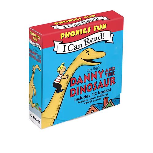 预售 Danny and the Dinosaur 12-Book Phonics Fun 丹尼和恐龙12册趣味自然拼读 英文原版 儿童启蒙阅读 4-8岁