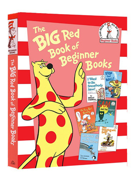苏斯博士英语启蒙认知 The Big Red Book Of Beginner Books 红色大书 英文原版精装入门绘本故事选集6合1 七色系列