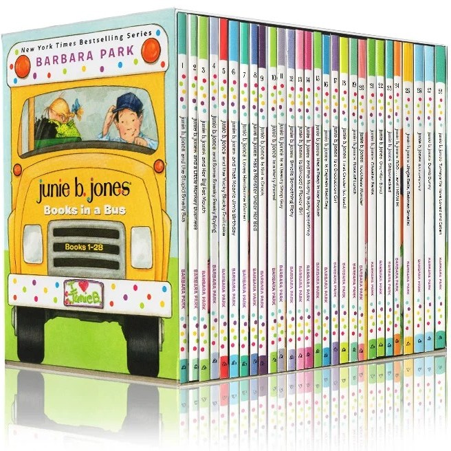 朱尼琼斯校园日记 1-28册盒装 Junie B.Jones 芭芭拉儿童文学 Barbara Park 英文原版章节桥梁书 Books in a Bus