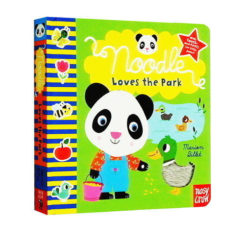 英文原版 Noodle Loves the Beach 纸板触摸书 1-3岁宝宝启蒙英文绘本 Nosy Crow 大嘴鸟出品