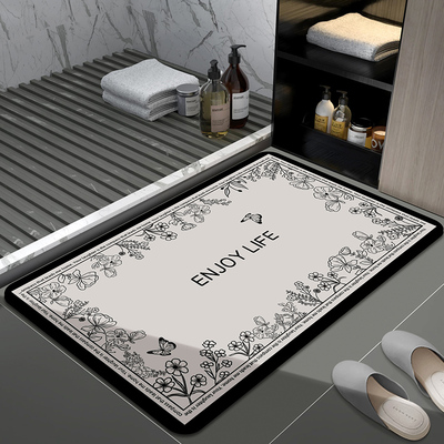 硅藻泥吸水垫厕所垫家庭浴室干燥区吸水速干地板垫浴室门防滑垫