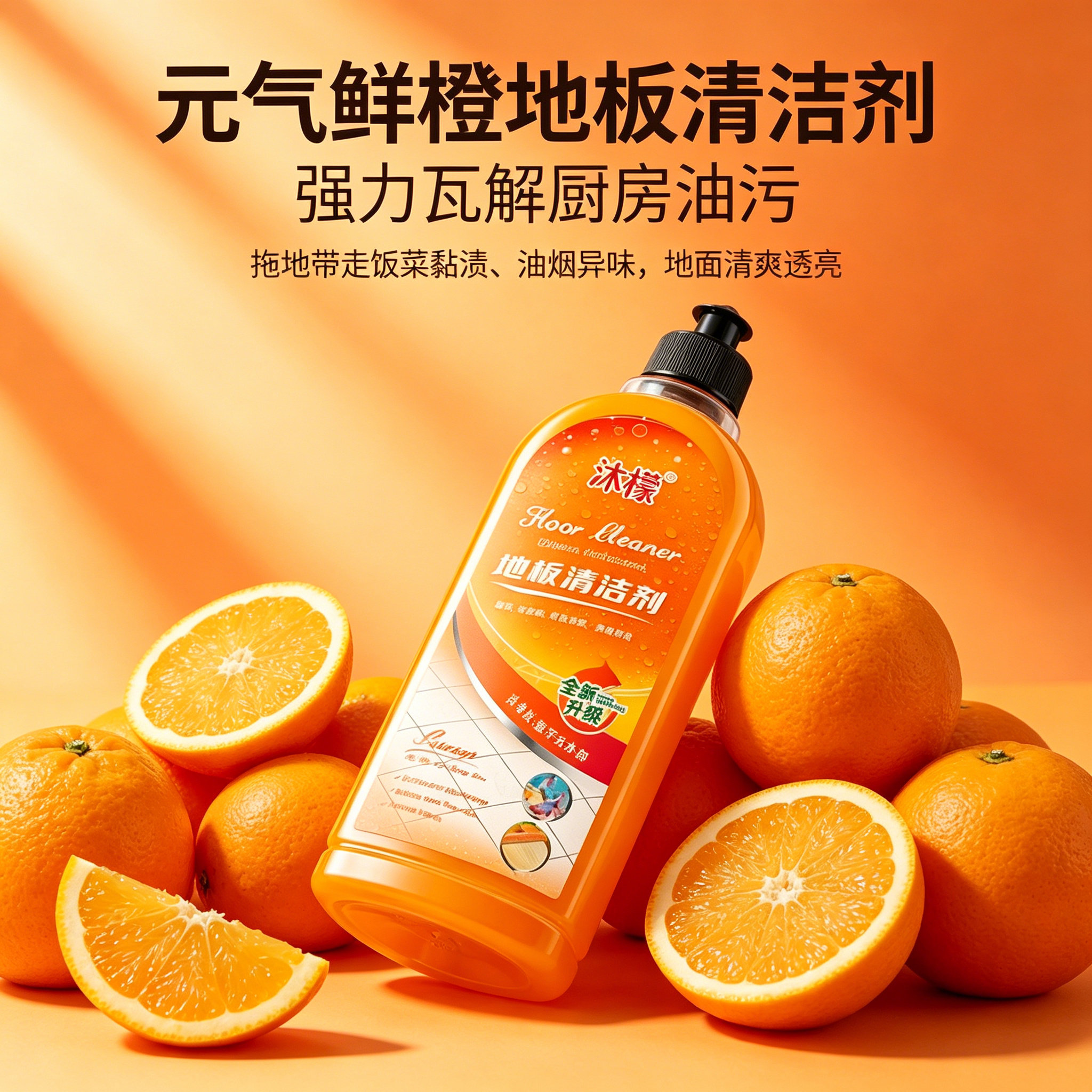 樱花清洁伴侣瓷砖拖木地板清洁剂家专用去污清洁液杀菌清香型