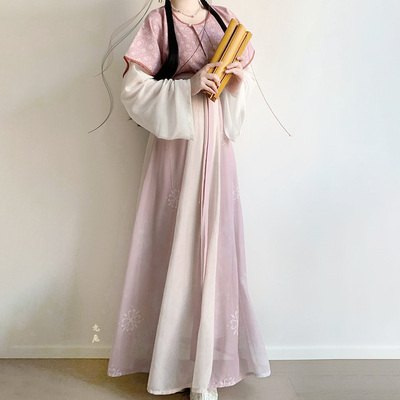 唐制汉服唐褙子圆领衫齐腰八破裙