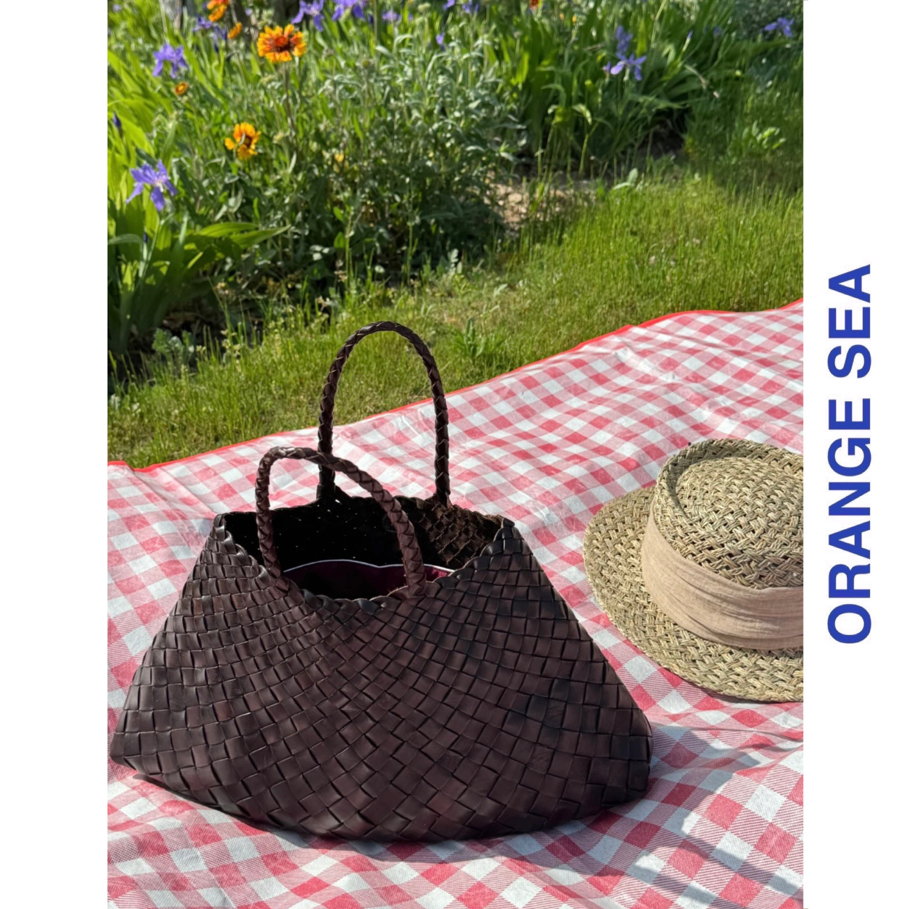 2025法式新款复古手工编织设计菜篮子包都市时髦百搭通勤单肩包包,箱包皮具/热销女包/男包,托特包,淘宝优惠券,粉丝福利购,淘宝优惠卷