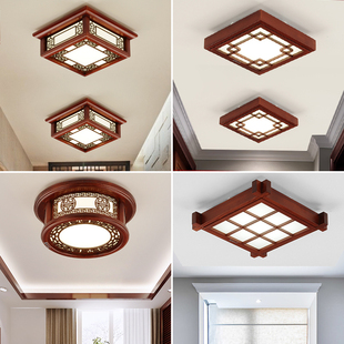 中式阳台灯led吸顶灯2025年新款玄关走廊过道灯衣帽间灯明装批发