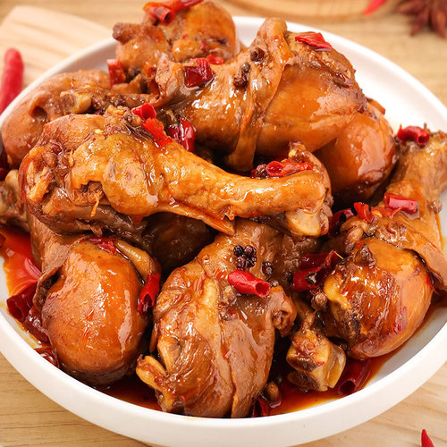 粮农香辣卤鸡料理预制外卖速食